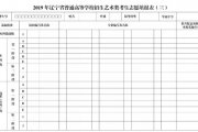 辽宁省2019年艺术类高考本科批次志愿填报样表下载